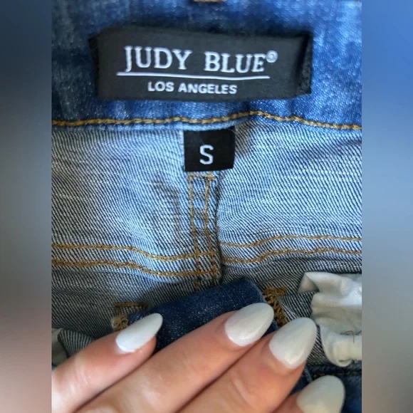 Judy Blue High Rise Leopard Patch Shorts - Picture 2 of 4